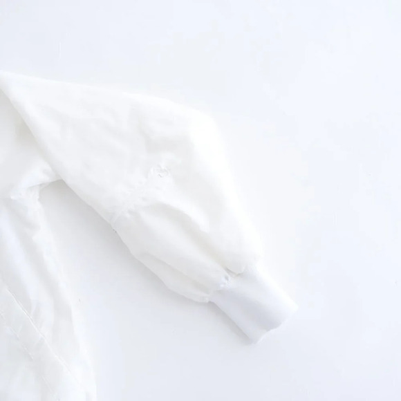 Vintage 80 King Louie Pro Fit White Ford Zip Up Hidden Hood Windbreaker Jacket M - Picture 5 of 11